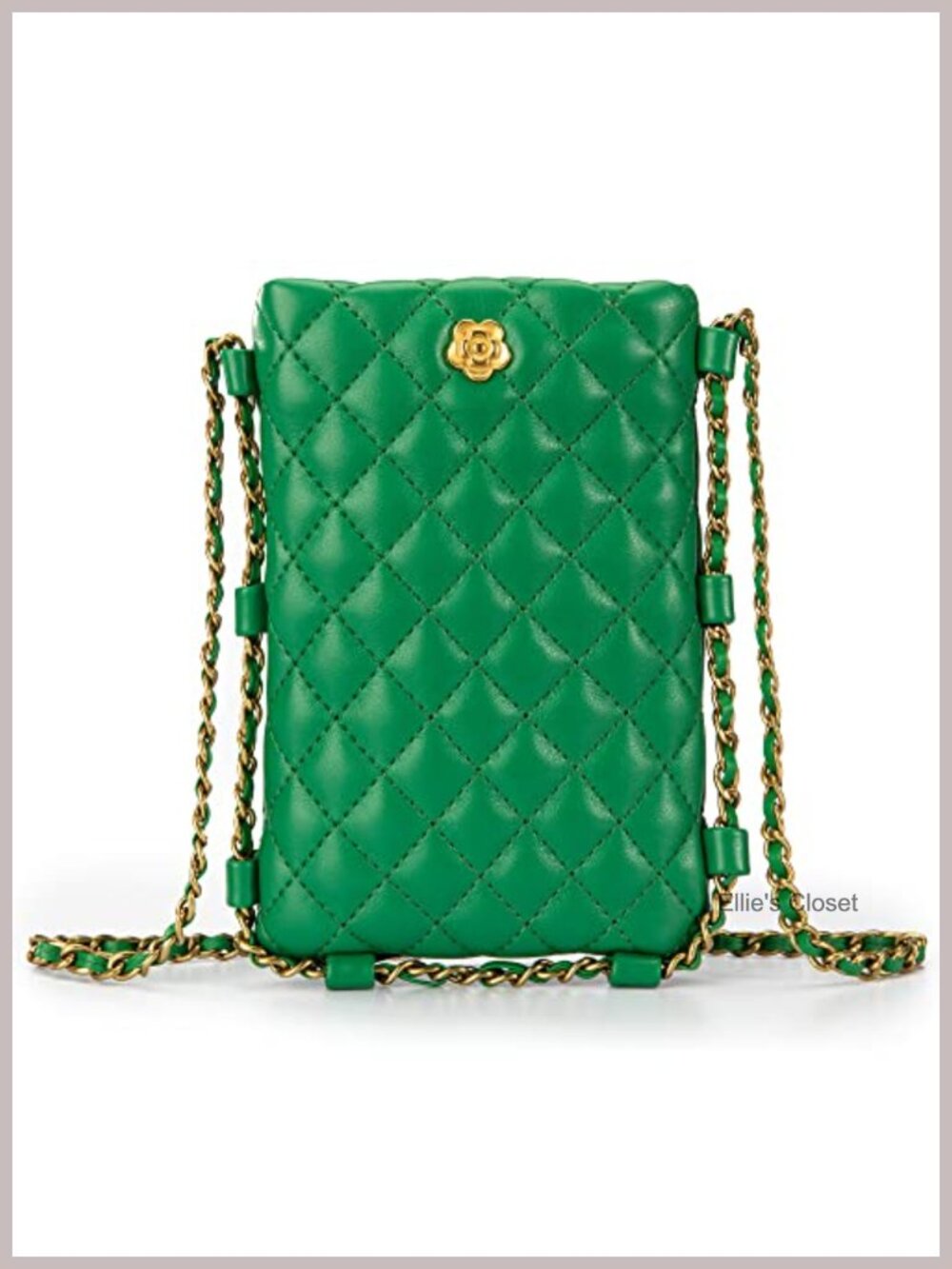 Quilted Crossbody Phone Purse with Strap, Small Wallet Bag for Women